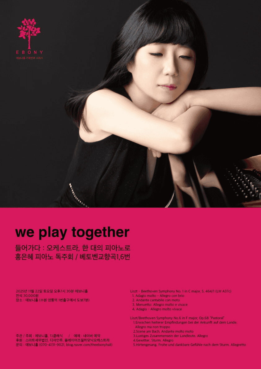 들어가다: 오케스트라, 한대의 피아노로, 홍은혜 피아노 독주회: 베토벤 교향곡1,6번