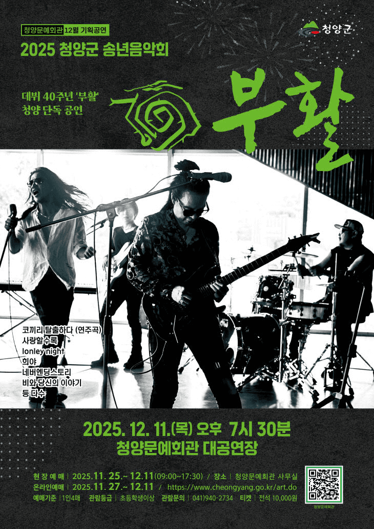 청양군 송년음악회, 부활: 데뷔 40주년 청양 단독 공연