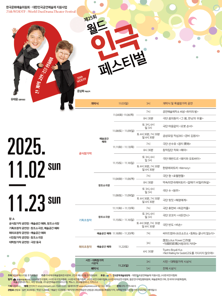 제25회 월드 2인극 페스티벌, 경비 김원사