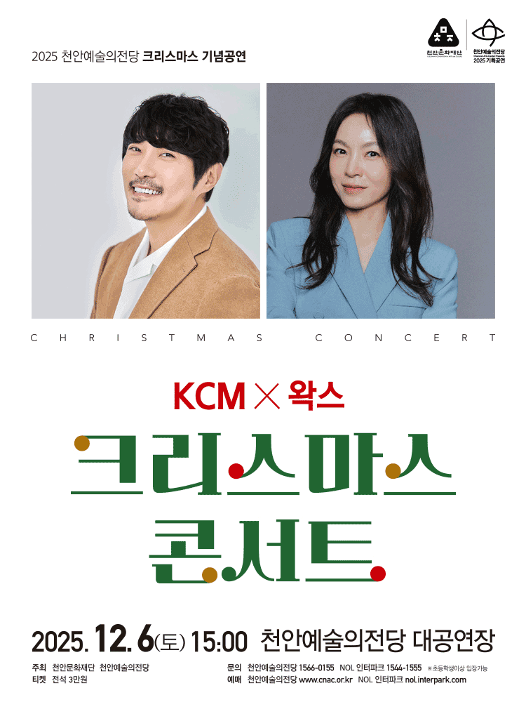 천안예술의전당 크리스마스 기념공연: KCM & 왁스 [천안]