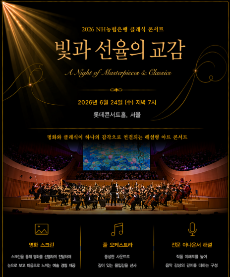 NH농협은행 명화 클래식 콘서트: 빛과 선율의 교감 포스터